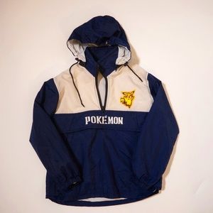 Rare Vintage Kids Pokémon Anorak Style Windbreaker with Pikachu